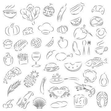 graphic food, vector