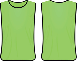 Green safety vest. vector illustration