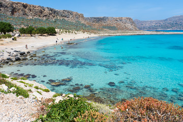 Fototapeta na wymiar view of the beach in the Bay Islands of Gramvousa
