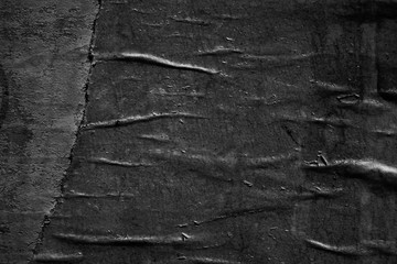 Dark black grey gray creased crumpled paper background texture surface old torn ripped posters...