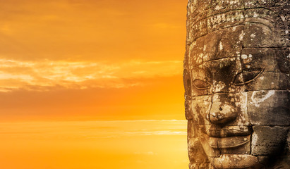 Bayon face Angkor wat Cambodia