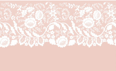 Floral lace border
