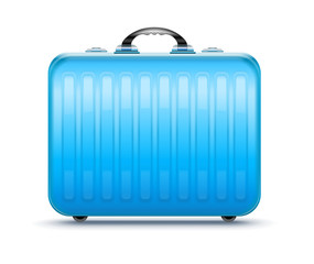 Suitcase for travel, icon isolated white background. EPS10.