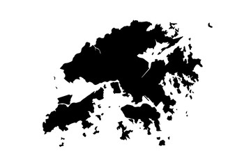 map of Hong Kong. vector