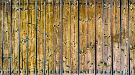 Texture of an old wooden wall. Background. Brown boards