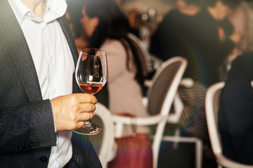 drink party wine on corporate event.