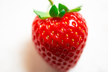 Red delicious strawberry in a standing position