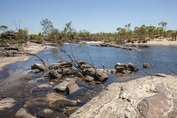 Outback Australia at Jim Jim River on Arnhem Plateau, Kakadu National Park, Northern Territory