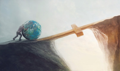 Pushing the world over the cross