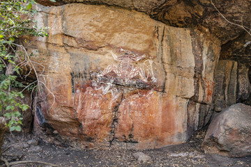 Rocks of Ubirr, Kakadu National Park, Northern Territories, Australia,07-18-2017, famous ancient aboriginal petroglyphs © Uwe