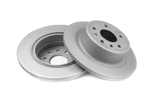 Set of brake discs. Isolate on white background