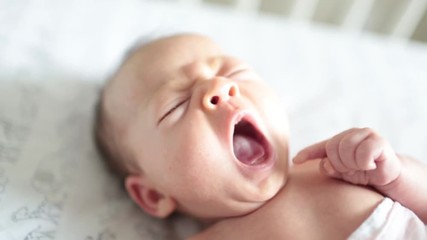 Newborn Baby Cute Yawn with Audio