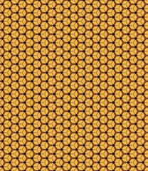Seamless pattern with hexagons. Classic tile ornament.