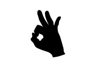 
human hand showing ok fingers symbol vector illustration design 