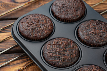 Muffins in the form of baking