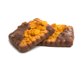 biscuits with cereal flakes isolated