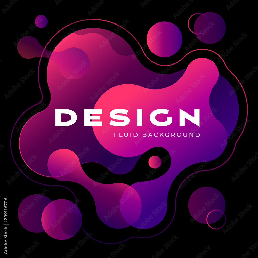 Canvas Prints colorful geometric background design. fluid shapes composition with trendy gradients. eps10 vector.