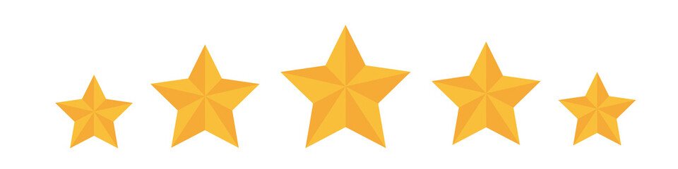Five stars vector icon for app and website