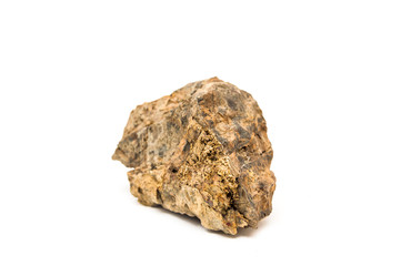 Piece of rock isolated on white background