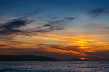 Beautiful sunset over the Black Sea. Crimea.