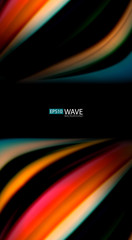 Blur color wave lines abstract background