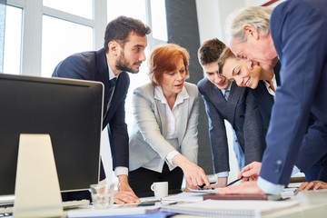Team und Berater bei der Strategie Planung