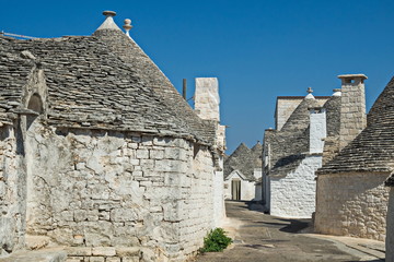 Mysterious Trulli in Alberobello in Puglia. 