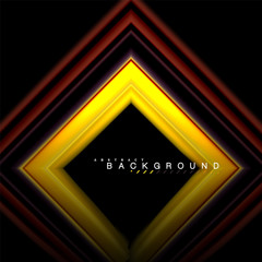 Geometric shapes created with fluid multicolored lines