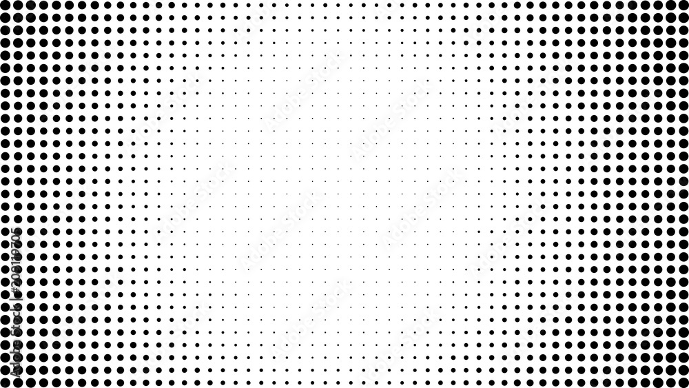 Wall mural halftone dotted background. halftone effect vector pattern. circle dots isolated on the white backgr