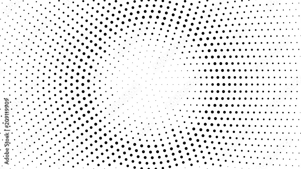Wall mural halftone dotted background. halftone effect vector pattern. circle dots isolated on the white backgr
