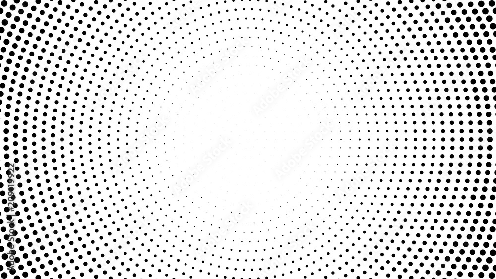 Wall mural halftone dotted background. halftone effect vector pattern. circle dots isolated on the white backgr