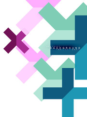 Multicolored abstract geometric shapes, geometry background for web banner