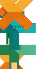 Multicolored abstract geometric shapes, geometry background for web banner