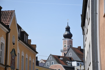 Cham, Kreisstadt, Altstadt, historisch, Kirche, Pfarrkirche, Katholisch, Kirchturm, Jakob, St....