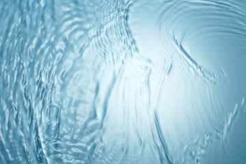 Background of blue clear water in motion with waves