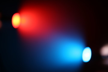 Beautiful bright light of red and blue lanterns