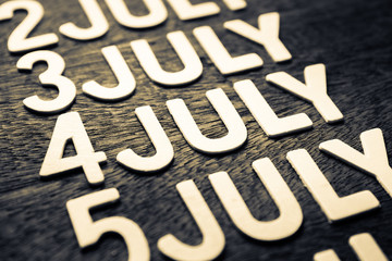 4th of July Wood Letters
