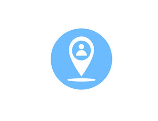 Local customer flat icon 