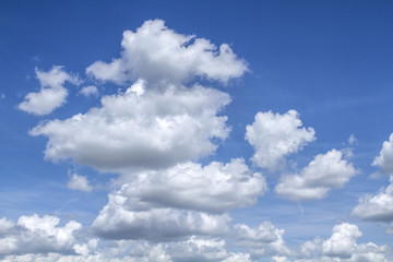 Naklejka na ściany i meble Background of beautiful blue sky with clouds.
