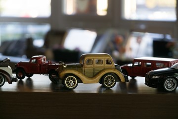Old car wooden models. Slovakia