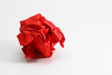 crumpled red paper