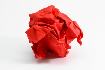 crumpled red paper