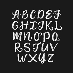 Obraz premium Uppercase paint brush calligraphy alphabet.