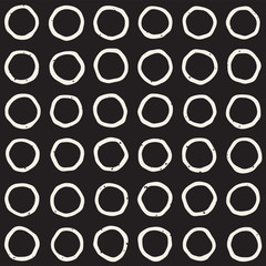 Hand drawn lines seamless grungy pattern. Abstract geometric repeating texture in black and white.