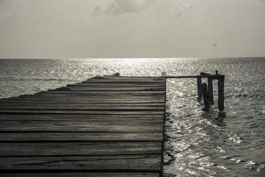 small harbour on the shore of the beach