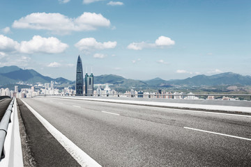skyscrapers and mansions of a modern city