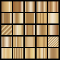 Set of bronze gradients