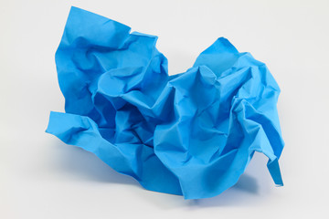 Obraz premium crumpled light blue paper