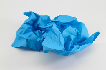 Obraz premium crumpled light blue paper