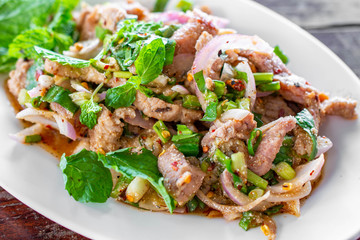 Spicy Thai pork salad, 